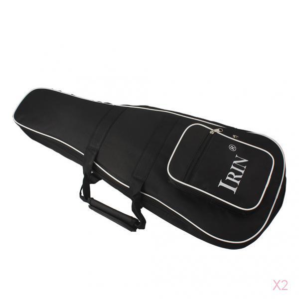 Irin Mandolin Bag Cotton Padded Oxford Cloth Ajustable Strap Backpack Black