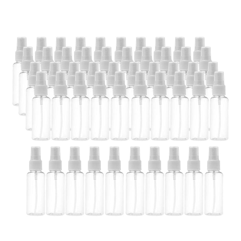 50x Transparent Refillable Empty Atomizer Refillable Fine Mist Sprayer 50ml