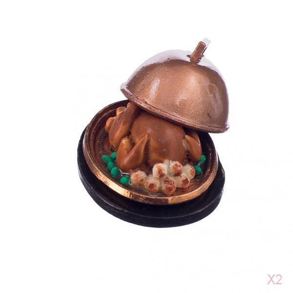1:12 Dollhouse Miniature Food Christmas Turkey W/ Lid