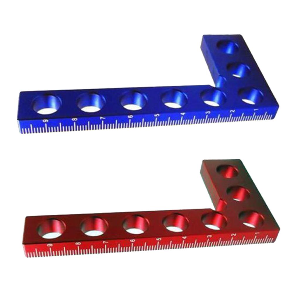 2Pcs 90 Deg Precision Woodworking Positioning Mini Square 100mm Metric