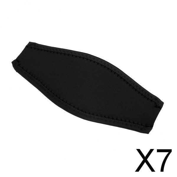 7xScuba Diving Snorkel Mask Neoprene Cover Padded Protection Strap Black