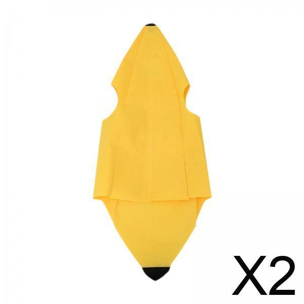 2xBanana Costume Lovely Kids Fruit Costume for Masquerade Holiday Pretend Play