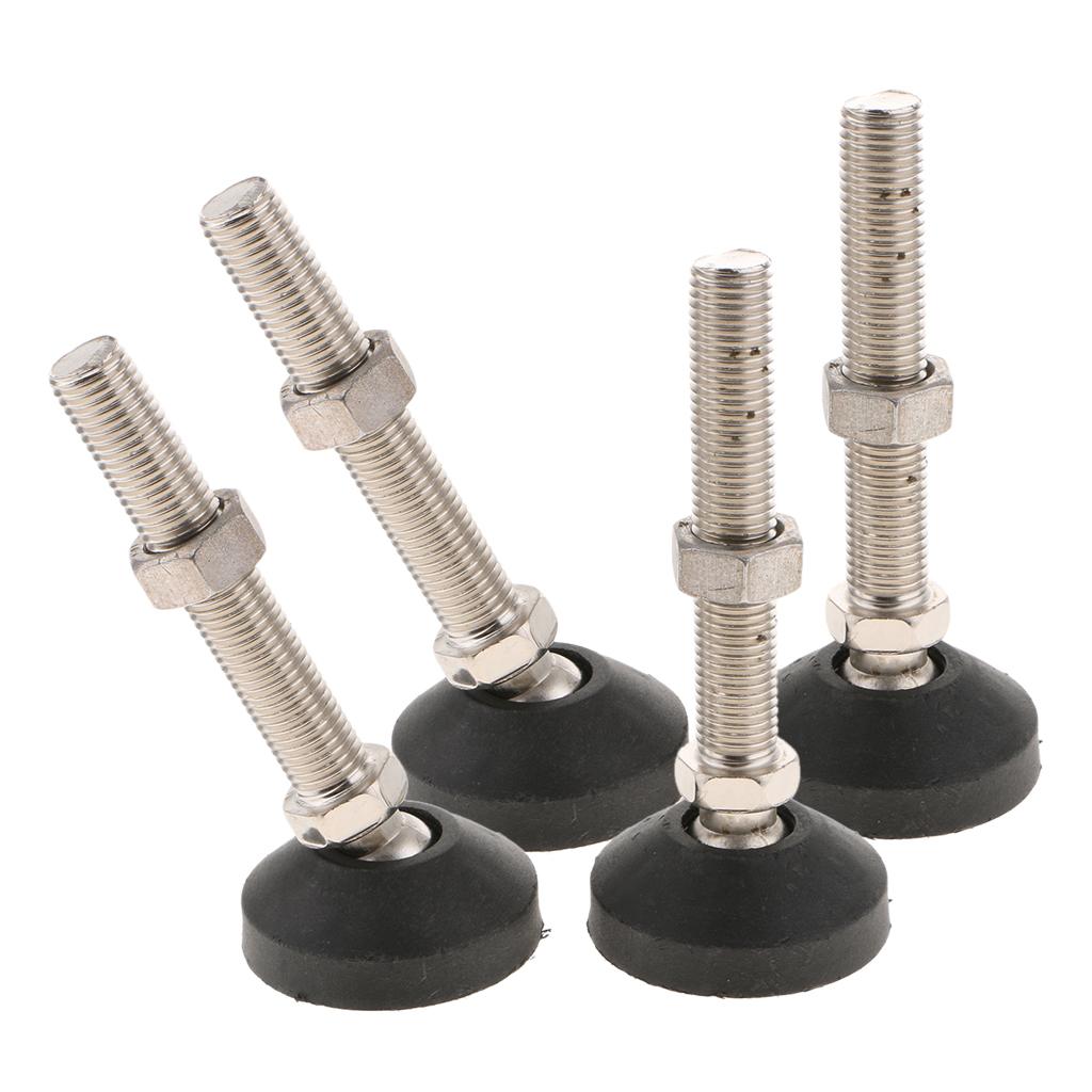 4pcs Swivel Furniture Leveler Adjustable Leveling Feet Glides M10/12/16