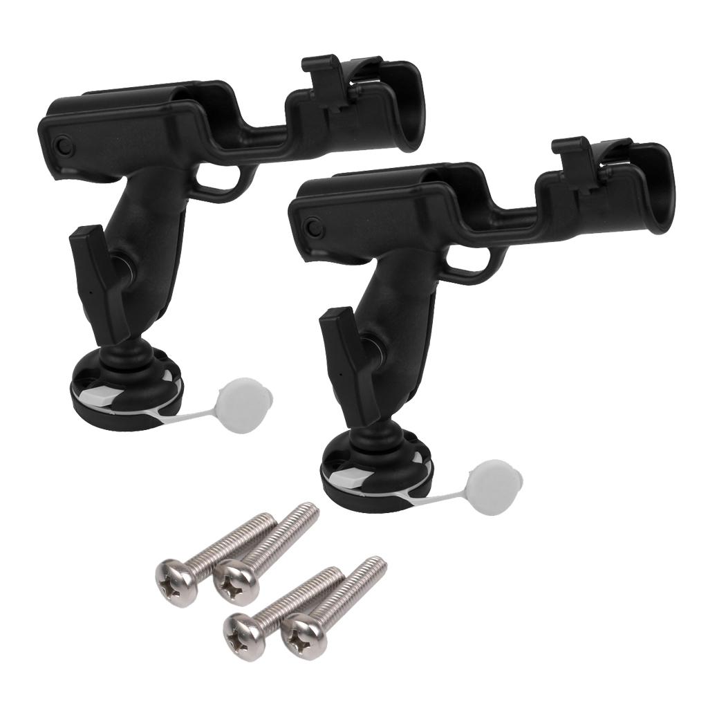 Set of 2 Fishing Rod Holder Boat Kayak Adjustable Swivel Side Mount