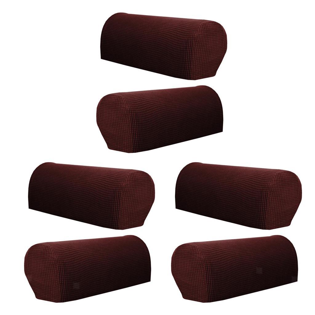 Set of 6 Premium Stretch Sofa Armrest Covers Chair Recliner Arm