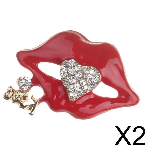 2xAdorable Pattern Cute Pretty Sweet Kiss Lips Craft DIY Accessories