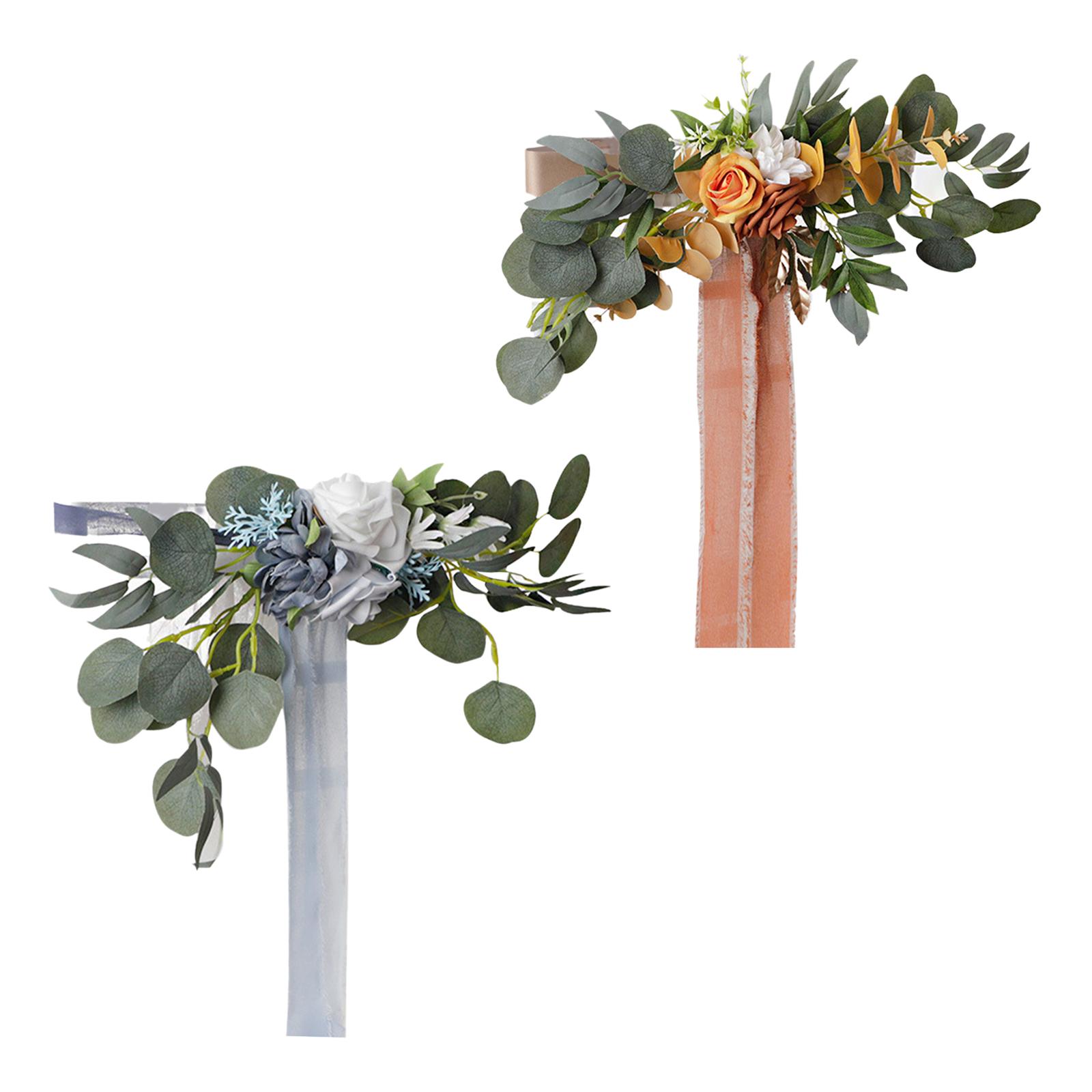 2x Chair Back Artificial Wedding Decorations for Wedding