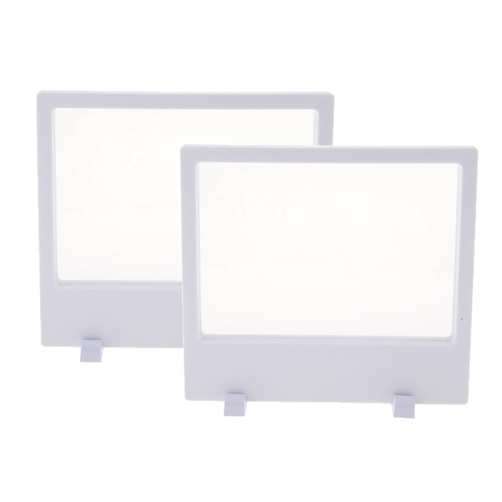 2x Jewelry 3D Floating Display Frame Case Box Exhibition Collectible 18x20cm