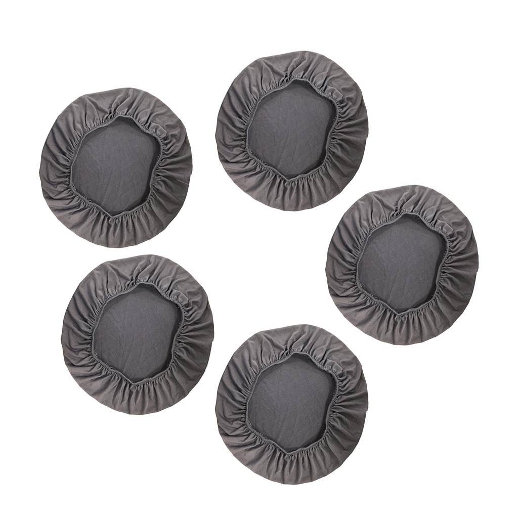 5 Pack Stretch Chair Seat Cover Wedding Dining Room Chair Slipcover Gray