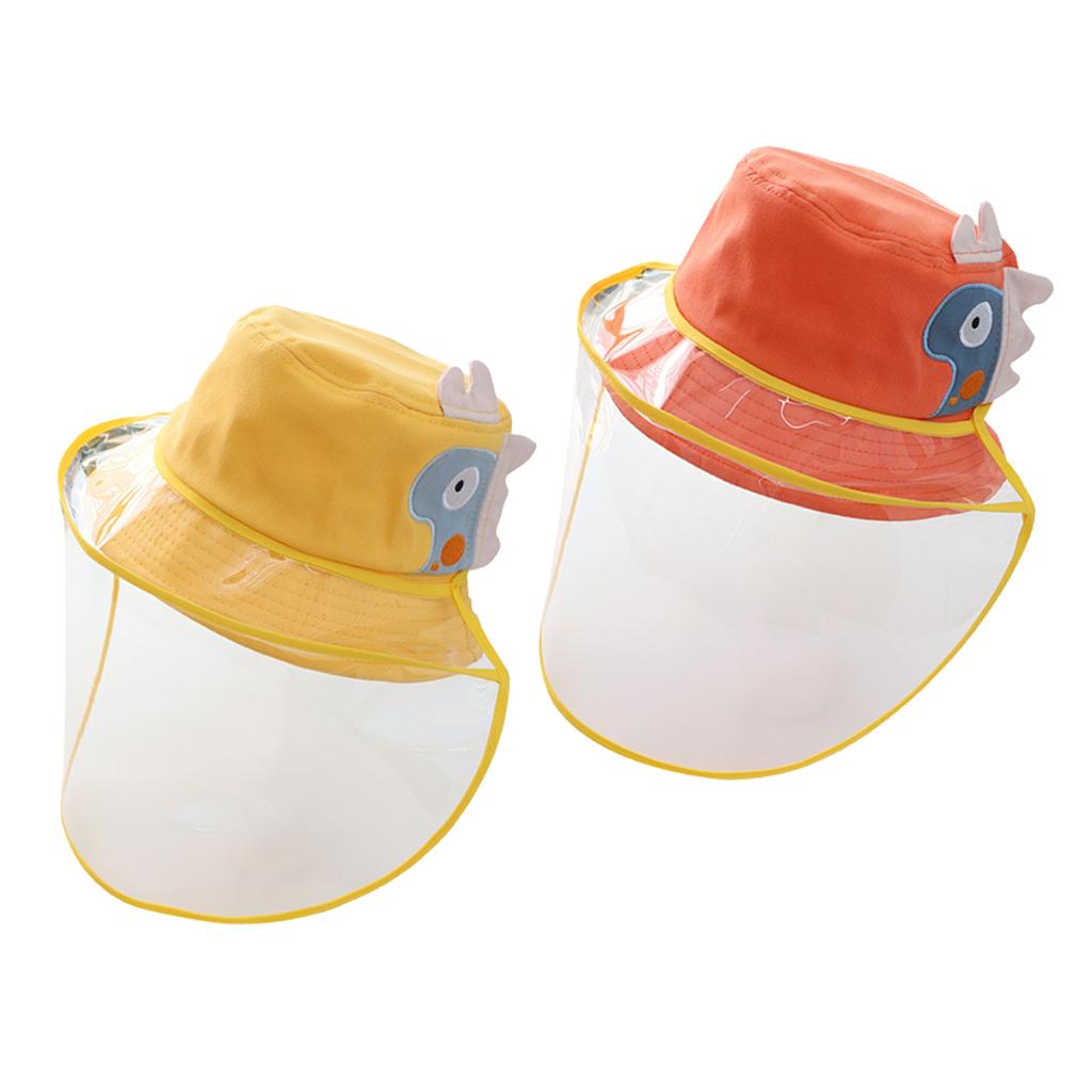 UV Protection Bucket Hat for Kids Yellow+Orange