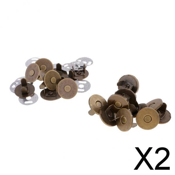 2x10 Sets Magnetic Clasp Snaps Magnet Button Sewing Craft 18mm bronze