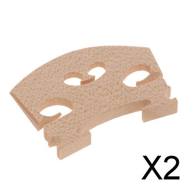 2xSolid Wooden Violin Bridge Musical Instrument DIY Replace 4-4 3.3cm