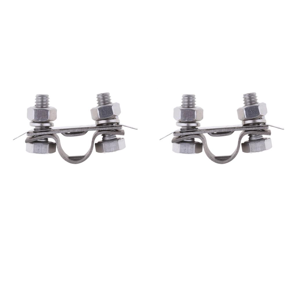2Pcs 304 Stainless Steel Control Throttle Cable U Shaped Clamp Boat Hardware