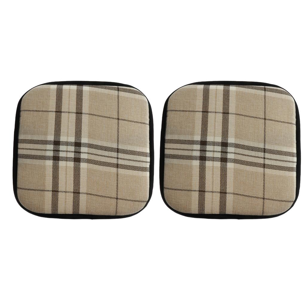 2xNon-slip Cotton Office Home Chair Cushion Dining Chair Seat Pad Square