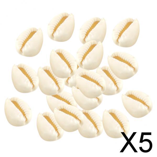 5x20pcs electroplated natural shell conch beads for jewelry making  White