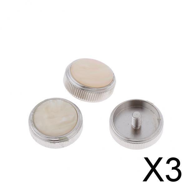 3x3 Pieces Alloy Euphonium Valve Finger Buttons Set  Brass Wind Instrumental