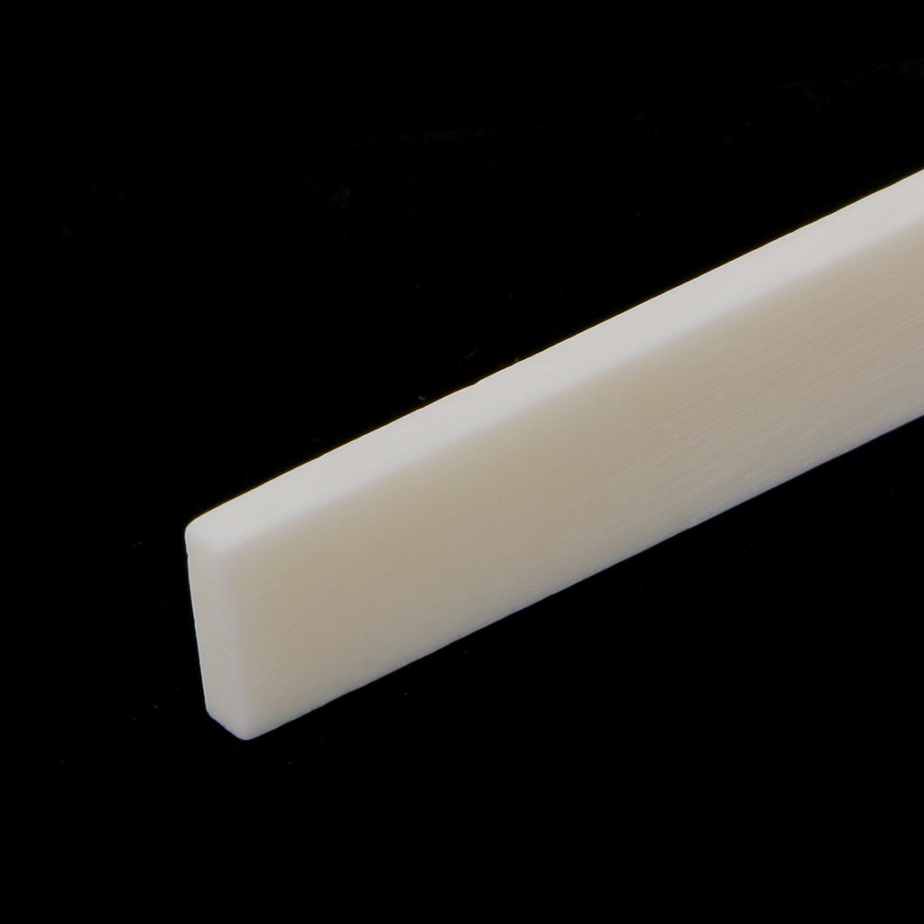 2x Ivory Cattle Bone Guitar Saddle Unfinished Uncut Blank 80x3x10mm