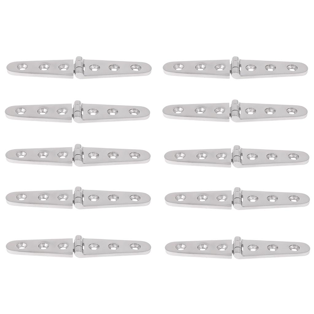 10x 316 Stainless Steel Marine Boat Casting Long Strap Hinge Cabin Hardware