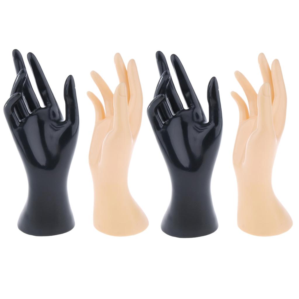 Female Mannequin Hand for Jewelry Bracelet Ring Watch Display Black+Skin