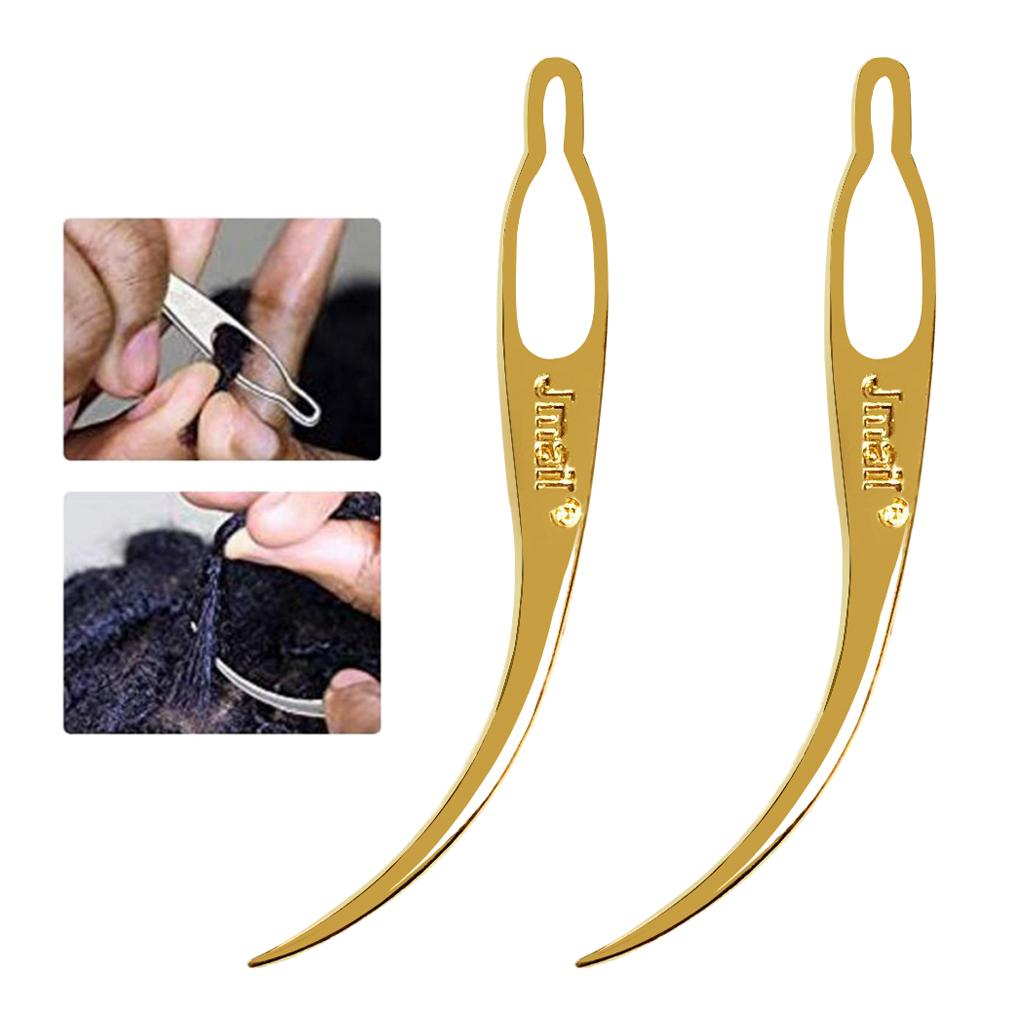 2 Pieces Dreadlocks Tool Needle Crochet Hair Extensions Wig Making 3in
