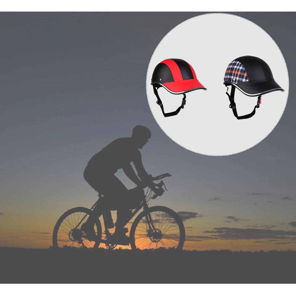 2 Pieces Bike Riding Helmet with Adjustable Strap Safety Baseball Cap Design