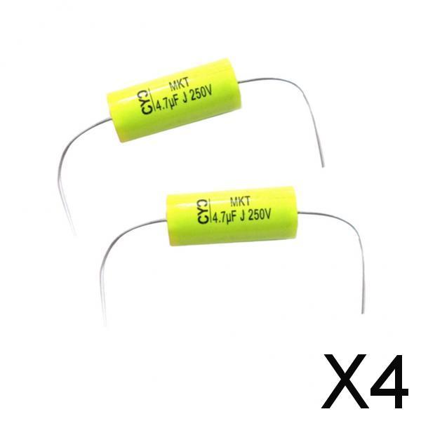 4x2pcs 250V 4.7uF Audio Speaker Divider Crossover Non-Polarity Capacitor
