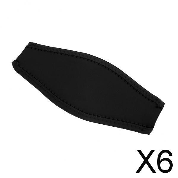 6xScuba Diving Snorkel Mask Neoprene Cover Padded Protection Strap Black