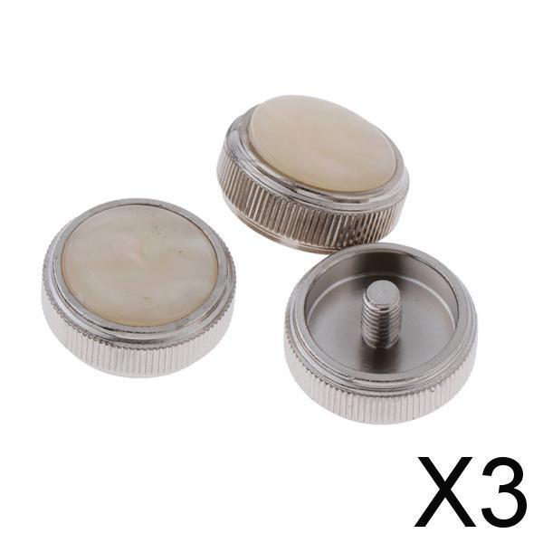 3x3Pcs Alloy Baritone Trumpet Valve Finger Buttons Set Brass Wind Instrumental