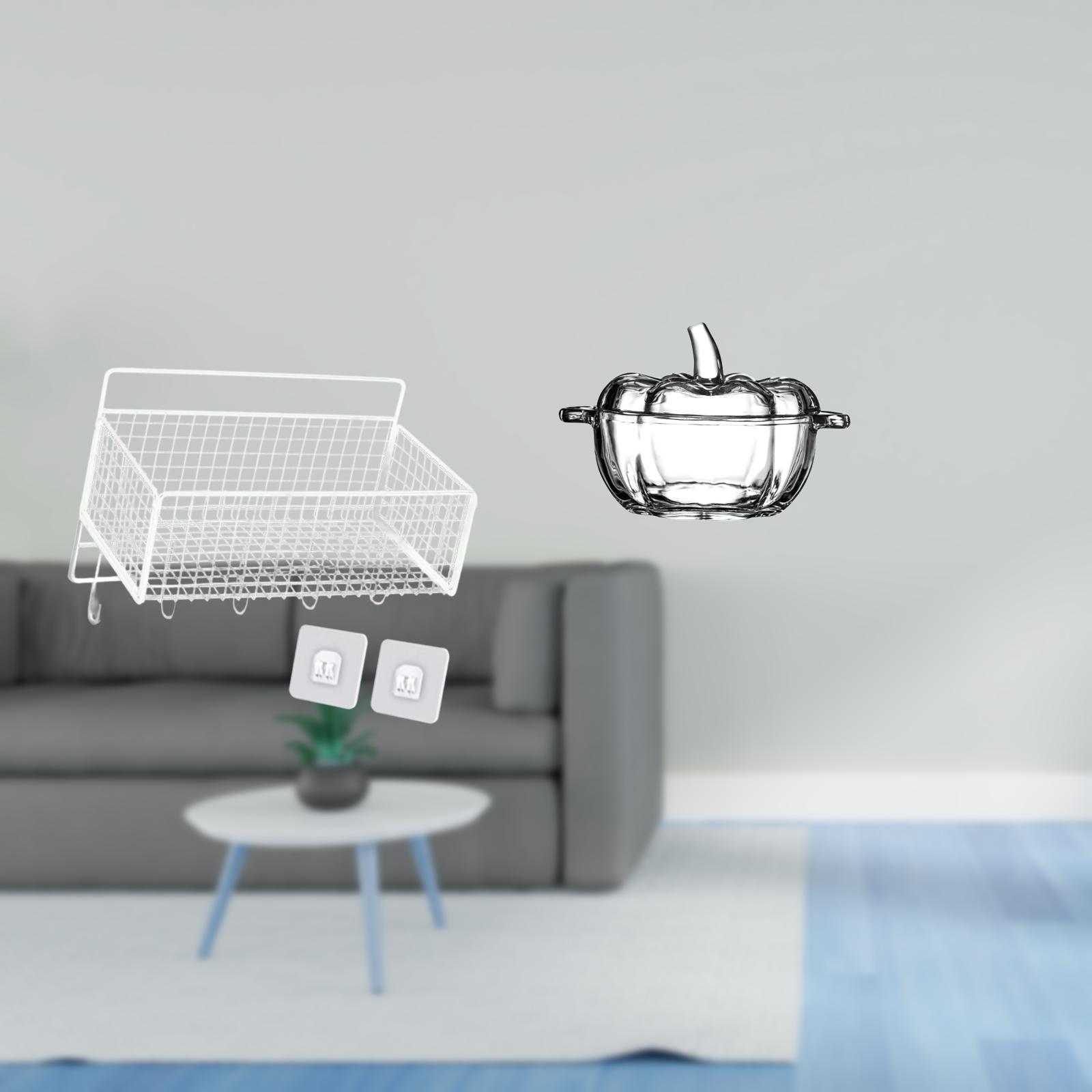 Glass Pumpkin Candy Dish Lid Cookie Jar Clear Shaped Bowl Serving