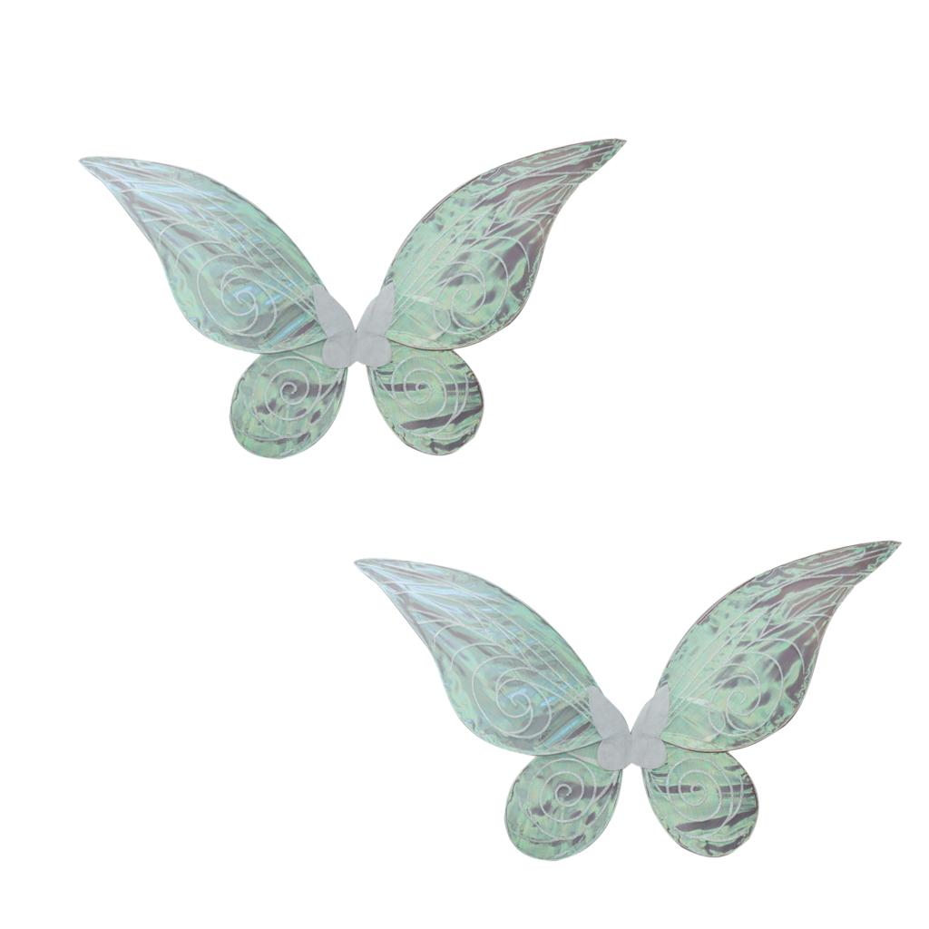 2pcs Shiny Changing Butterfly Angel Fairy Wing Adult Party Fancy Dress 