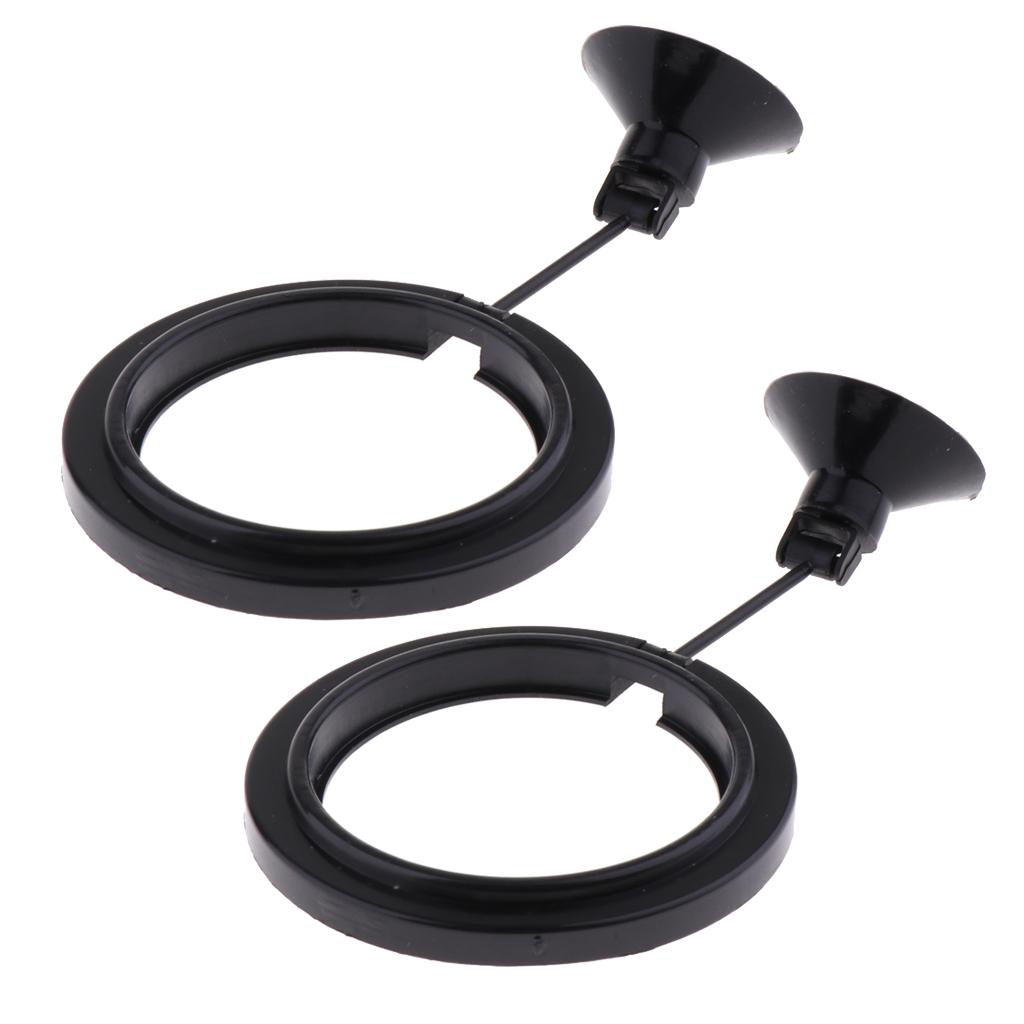 2 Pack Aquarium Fish Tank Fishes Feeding Circle for Aquarium Black