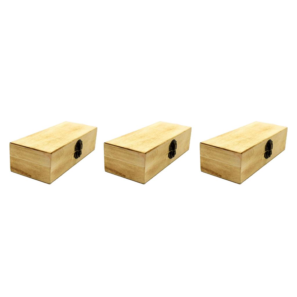 3pcs Natural Wood Sunglasses Case Glasses Protector Box Eyewear Container