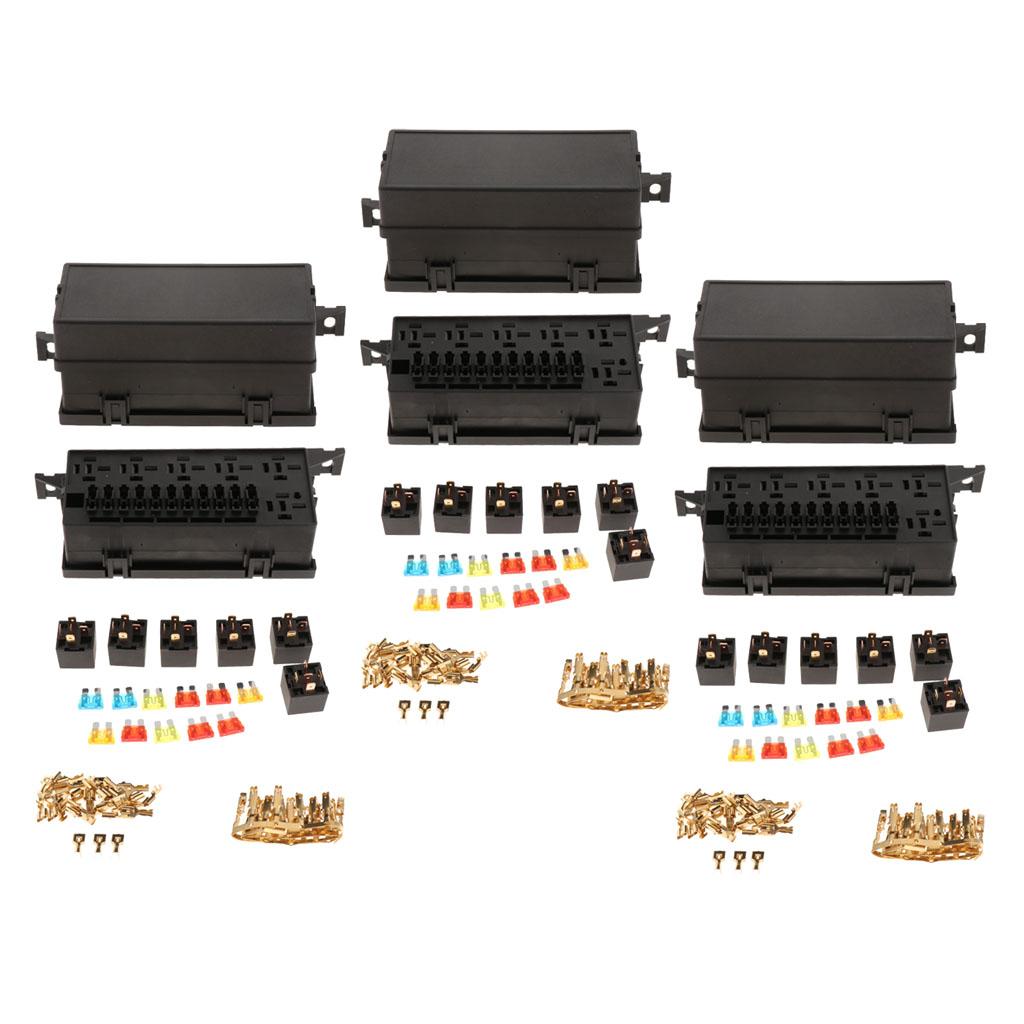 3x Automotive 11 Way Relay Fuse Box Block Holder Car Insurance Socket