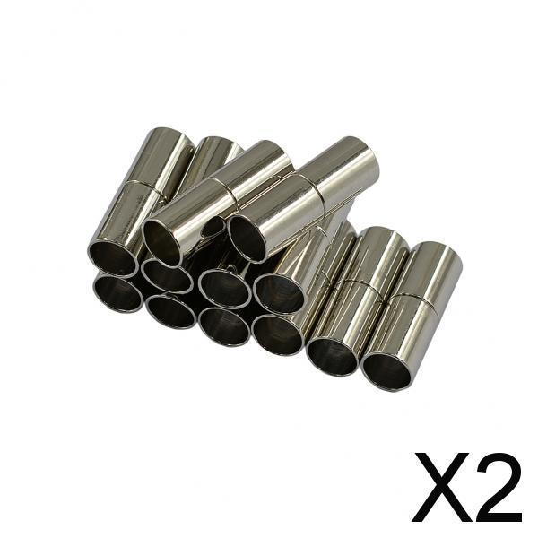 2x12 Sets silver Filled 4mm Tube Barrel Magnetic Clasp Jewelry Making Findings