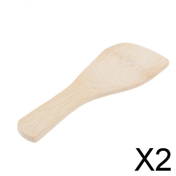 2xNon-stick Natural Wooden Shovel Spatula Turner Wood Cooking Utensil Tool