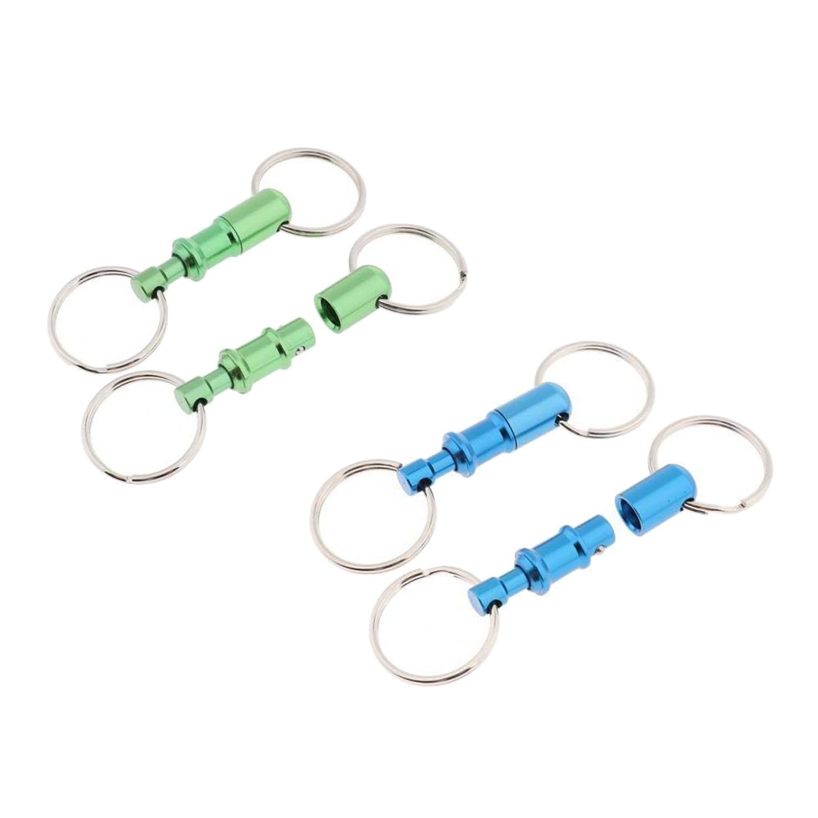 4pcs/set Breakaway Key Ring Separate Car Keys Quick Release Keychain