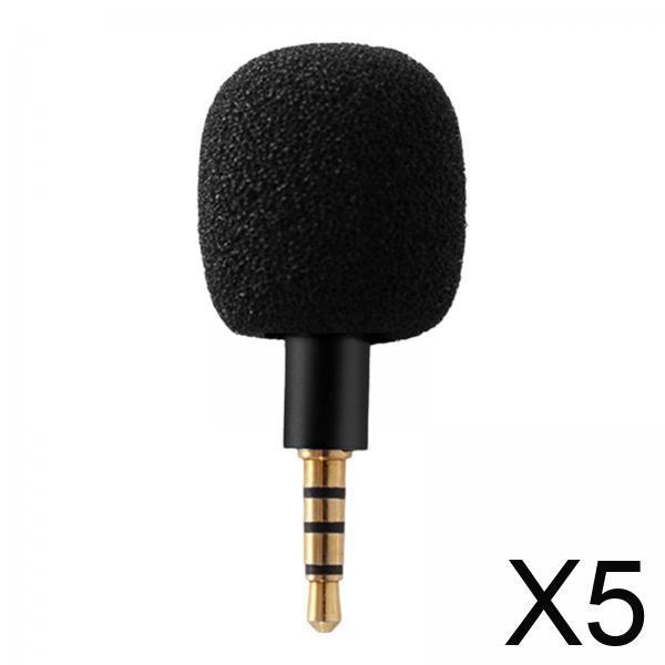 5xMini Condenser Microphone Anti Interference for Cell Phone Black Four Level