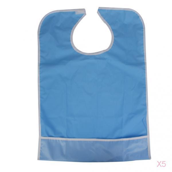 Waterproof Adult Mealtime Bib Protector Disability Aid Apron - Sky Blue