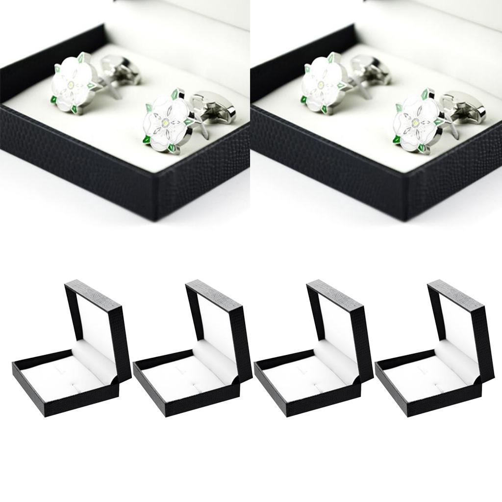 4 Pieces Luxury Cufflink Storage Wedding Cufflinks Boxes 7x8x3cm Cufflinks
