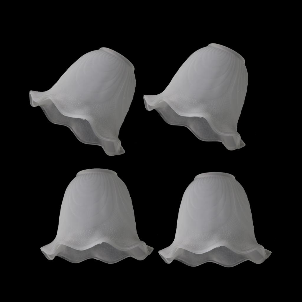 E27 Clear Glass Ceiling Fan Light Chandelier Wall Sconce Light Shades  4x