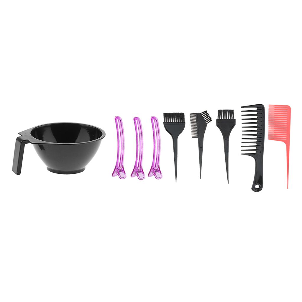Professional Weave Highlighting Foiling Hair Comb Bowl Brushes Hairclips Set