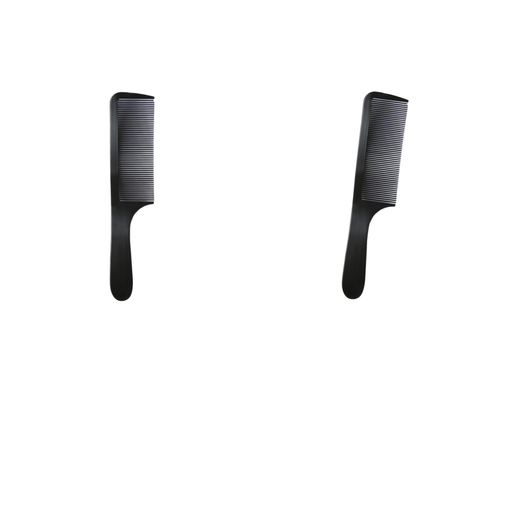 2x Plastic Curved Hair Clipper Cutting Comb Barber Flat Top Haircut Comb