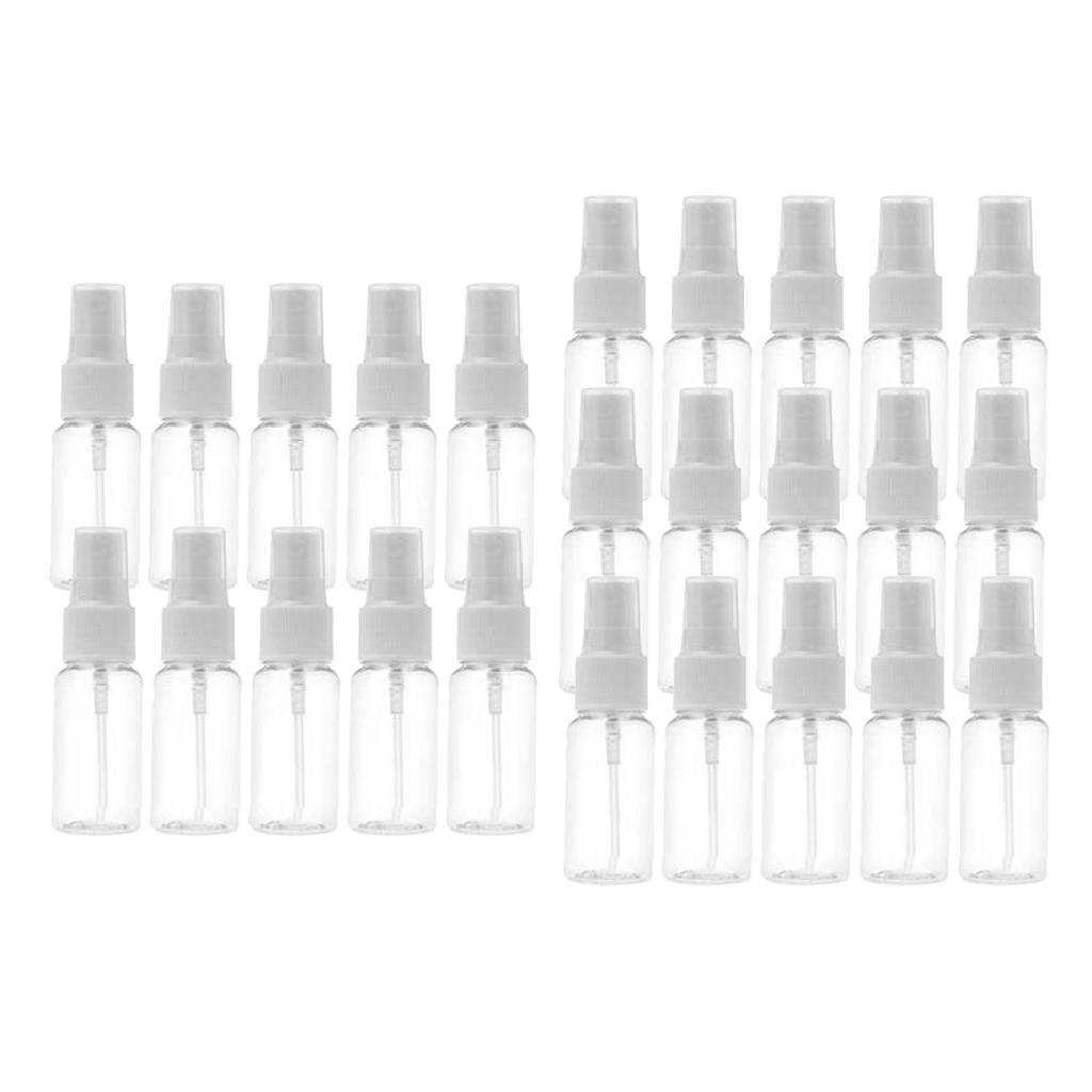 25 x Transparent Refillable Empty Atomizer Refillable Fine Mist Sprayer 10ml
