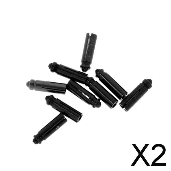2xSet of 9 Pieces Anodised Aluminum Dart Flight Savers / Protectors Black