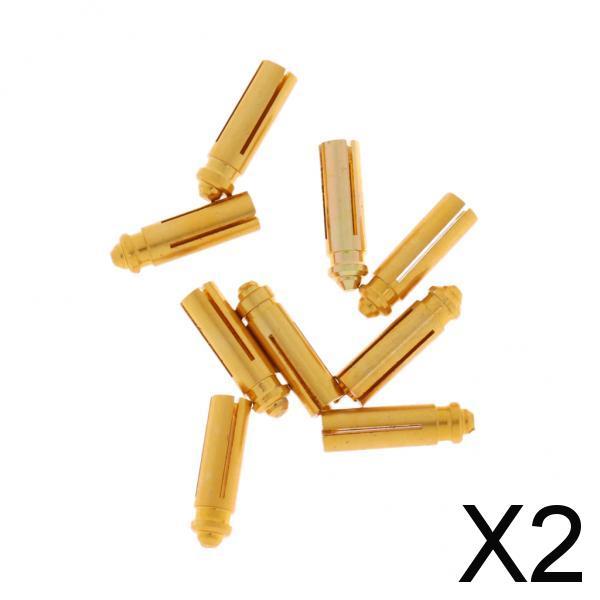 2xSet of 9 Pieces Anodised Aluminum Dart Flight Savers / Protectors Gold