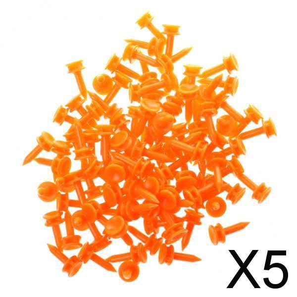 5x100 Pcs/Pack Professional 25mm 0.98" Plastic Castle Golf Tees Orange