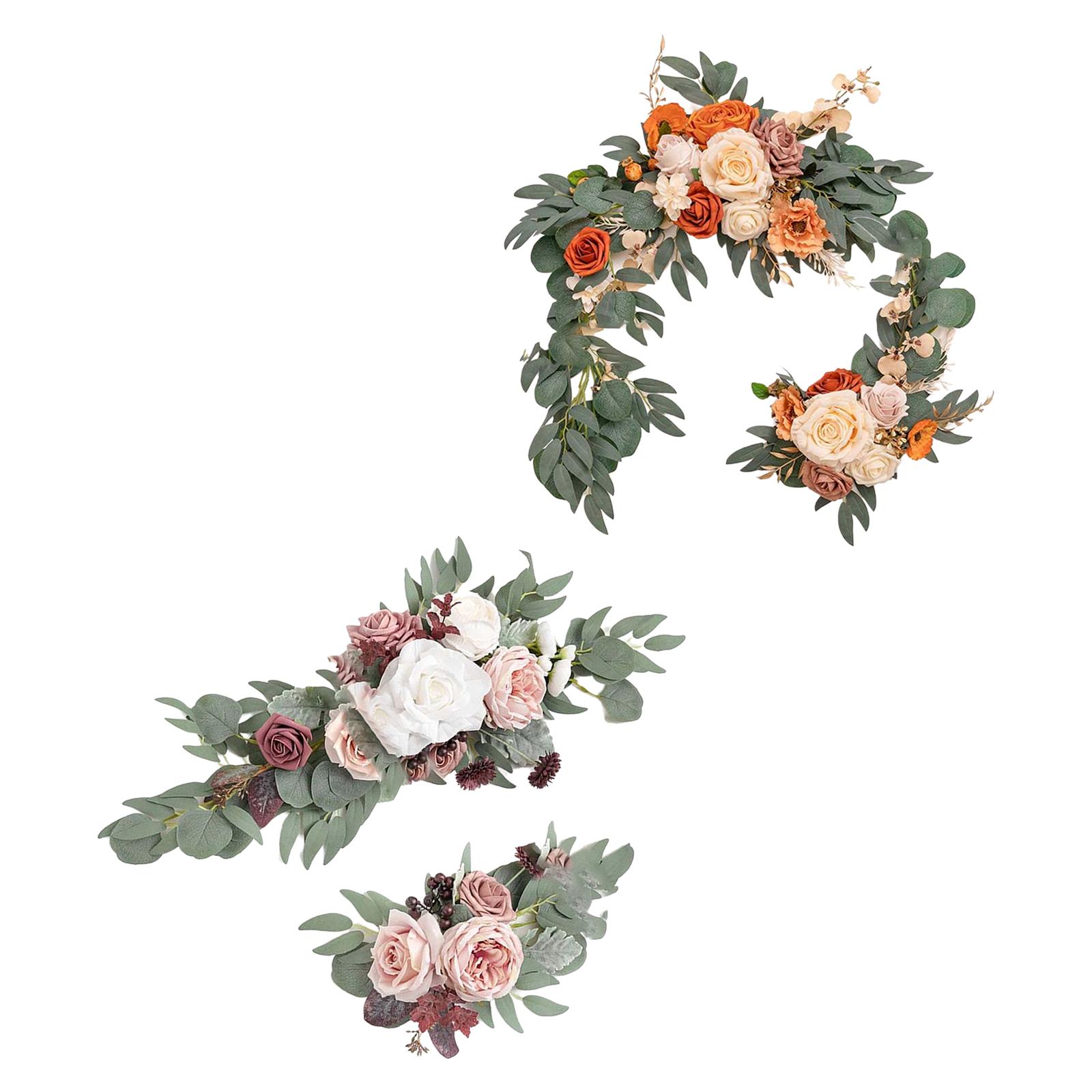 Artificial Flower Swag Hanging for Party  Orange Pink White Red