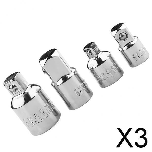 3x4 Pieces Universal Joint Ratchet Angle Extension Bar Socket Adaptor