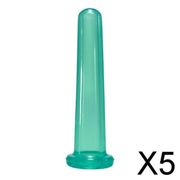 5xMini Facial Face Eye Silicone Cupping Vacuum Suction Massage Green 4