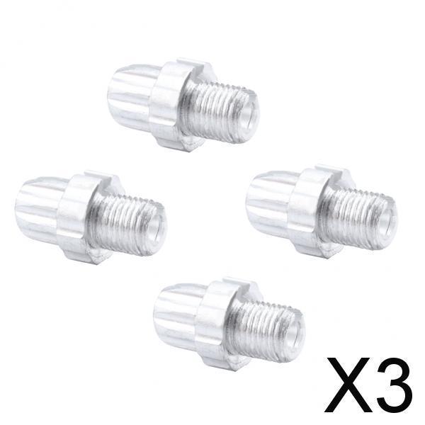 3x4Pcs Aluminum Bike Brake Handle Adjustment Screws Bike Accessories Silver